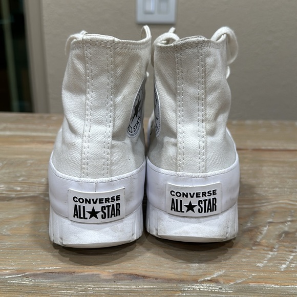 Converse High Top Lugged Leather Trainers - Picture 3 of 12